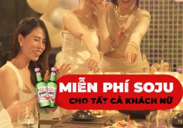 MIỄN PHÍ RƯỢU SOJU CHO TẤT CẢ PHỤ NỮ NHÂN NGÀY 20/10